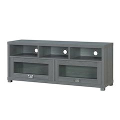 Grey TV Stand for up to 60-inch Screens with Sturdy Construction, Modern Design