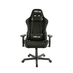 Black Fabric Ergonomic High Back Racing Gaming Chair