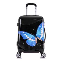 InUSA Prints Lightweight Hardside Spinner 20 inch Black Butterfly