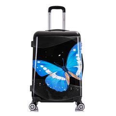 InUSA Prints Lightweight Hardside Spinner 24 inch Black Butterfly