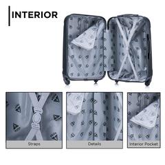 InUSA Pilot lightweight hardside spinner 3 piece Set 20”, 24", 28" Black