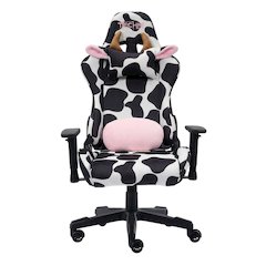 Cowhide Comfort Gaming Chair with High-Back Support and Cushioned Seat