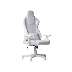 White Luxe Velvet Gaming Chair with High-Back Design and Cushioned Seat