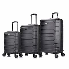 InUSA Trend lightweight hardside spinner 3 piece luggage set  20'',24'', 28'' Black