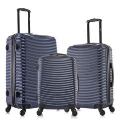 DUKAP Adly Lightweight Hardside Spinner 3 Piece set  20'',24'', 28'' Blue