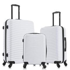 DUKAP Adly Lightweight Hardside Spinner 3 Piece set  20'',24'', 28'' White