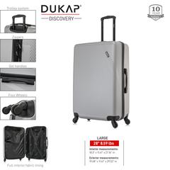 DUKAP Discovery Lightweight Hardside Spinner 28 inch Black