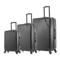 DUKAP Discovery Lightweight Hardside Spinner 3-Piece set  20'',24'', 28'' Black
