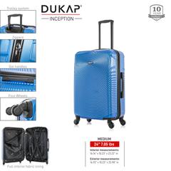 DUKAP Inception Lightweight Hardside Spinner 24 inch Blue