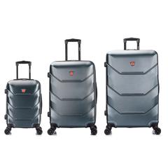 DUKAP Zonix Lightweight Hardside 3 piece set 20''/26''/30'' Grey