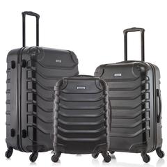 InUSA Endurance Lightweight Hardside Spinner 3 Piece Luggage set  20'',24'', 28'' Black