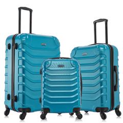 InUSA Endurance Lightweight Hardside Spinner 3 Piece Luggage set  20'',24'', 28'' Teal