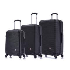 InUSA Royal lightweight hardside spinner 3 piece Set 20", 24", 28" Black