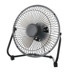 8” USB-Powered High Velocity Fan, 2-Speed Compact Fan with Adjustable Tilt