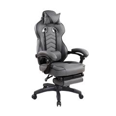 Reclining PU Leather Executive Office Chair with Footrest