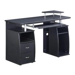 Complete Computer Workstation Desk With Storage. Color: Espresso