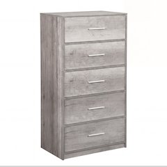 Techni Home Spacious Wood Frame Dresser with 5 Large Fabric Drawers