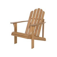 Eucalyptus Adirondack Chair in Finish with Galvanized Steel Hardware
