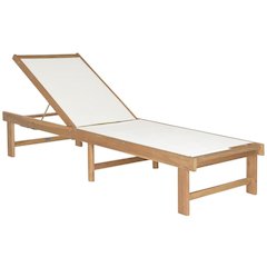 Outdoor Lounge Chair With Textilene Upholstery And Brass Accents