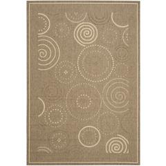 COURTYARD, BROWN / NATURAL, 7'-10" X 7'-10" Round, Area Rug, CY1906-3009-8R