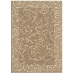 COURTYARD, BROWN / NATURAL, 6'-7" X 6'-7" Round, Area Rug, CY2665-3009-7R