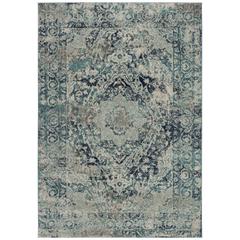MADISON, IVORY / BLUE, 6'-7" X 6'-7" Square, Area Rug, MAD152M-7SQ