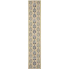 COURTYARD, NATURAL / BLUE, 2'-3" X 12', Area Rug, CY2720-3101-212