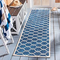 COURTYARD, NAVY / BEIGE, 2'-3" X 12', Area Rug, CY6009-268-212