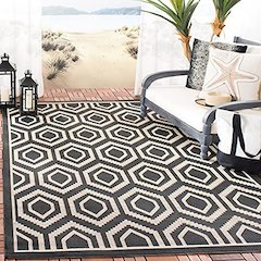 COURTYARD, BLACK / BEIGE, 9' X 12', Area Rug, CY6902-266-9