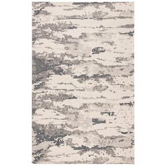 Abstract, CHARCOAL / IVORY, 4' X 6', Area Rug