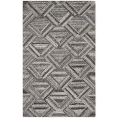 Abstract, GREY / BLACK, 4' X 6', Area Rug, ABT607F-4