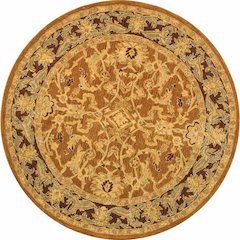 ANATOLIA, BROWN / PLUM, 6' X 6' Round, Area Rug
