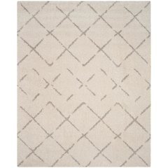 Ivory/Beige Area Rug with Power Loomed Large Rectangle Design for Living Room