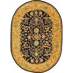 ANTIQUITY, BLACK, 7'-6" X 9'-6" Oval, Area Rug, AT14B-8OV