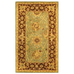 ANTIQUITY, GREEN / BROWN, 4' X 6', Area Rug