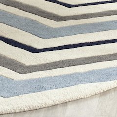 CHATHAM, IVORY / DARK GREY, 7' X 7' Round, Area Rug, CHT749X-7R