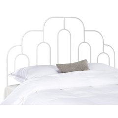 Paloma Metal Retro Headboard, Queen, White