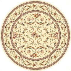 LYNDHURST, IVORY / IVORY, 5'-3" X 5'-3" Round, Area Rug, LNH322A-5R