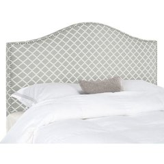 CONNIE GREY/WHITE HEADBOARD - SILVER NAIL HEAD, MCR4619G