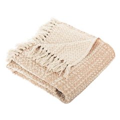 Becks Fringe Throw, Beige/Copper, THR906A-6072