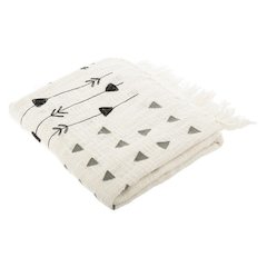 Penton Fringe Throw, Grey/White, THR908A-6072