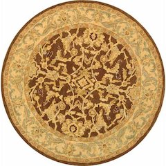 ANATOLIA, BROWN / TAN, 8' X 8' Round, Area Rug