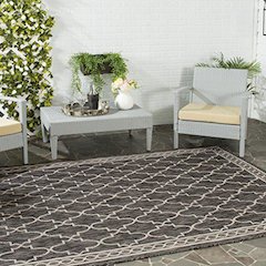 COURTYARD, BLACK / BEIGE, 2'-7" X 5', Area Rug, CY8871-36621-3