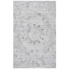 Abstract, IVORY / BLACK, 5' X 8', Area Rug, ABT145A-5