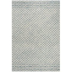 Abstract, BLUE / IVORY, 6' X 6' Round, Area Rug, ABT203A-6R