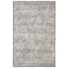 Abstract, IVORY / CHOCOLATE, 6' X 6' Round, Area Rug