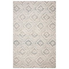 Abstract, IVORY / DENIM, 6' X 6' Round, Area Rug