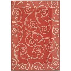 COURTYARD, RED / NATURAL, 9' X 12', Area Rug, CY2665-3707-9