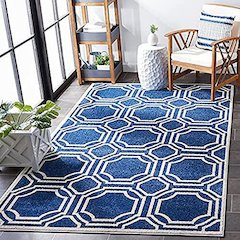 AMHERST, NAVY / IVORY, 3' X 5', Area Rug, AMT411P-3