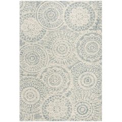 Abstract, IVORY / BLUE, 6' X 6' Round, Area Rug, ABT205A-6R